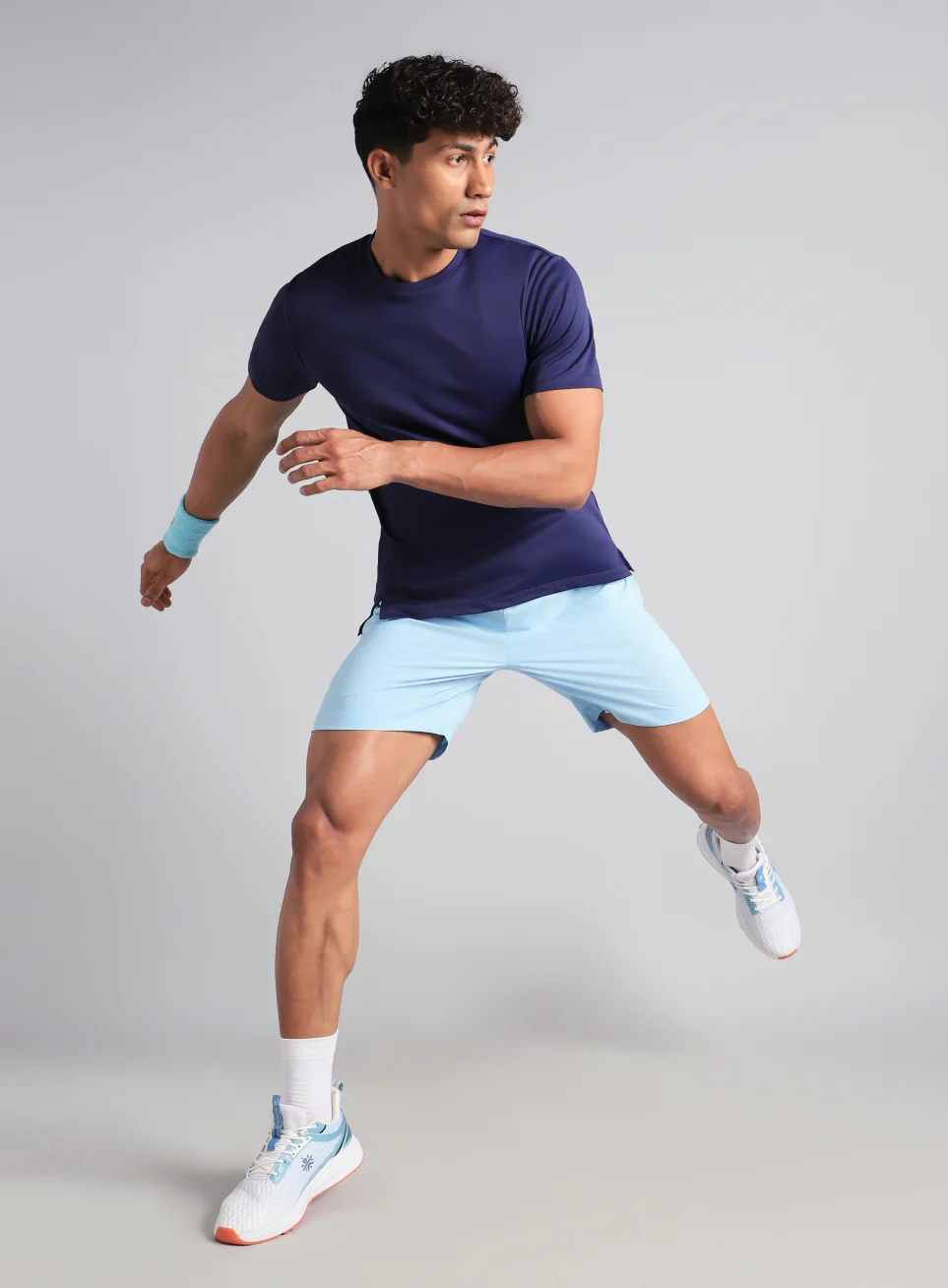 Men's Blue Swift Runner Shorts - Image 2