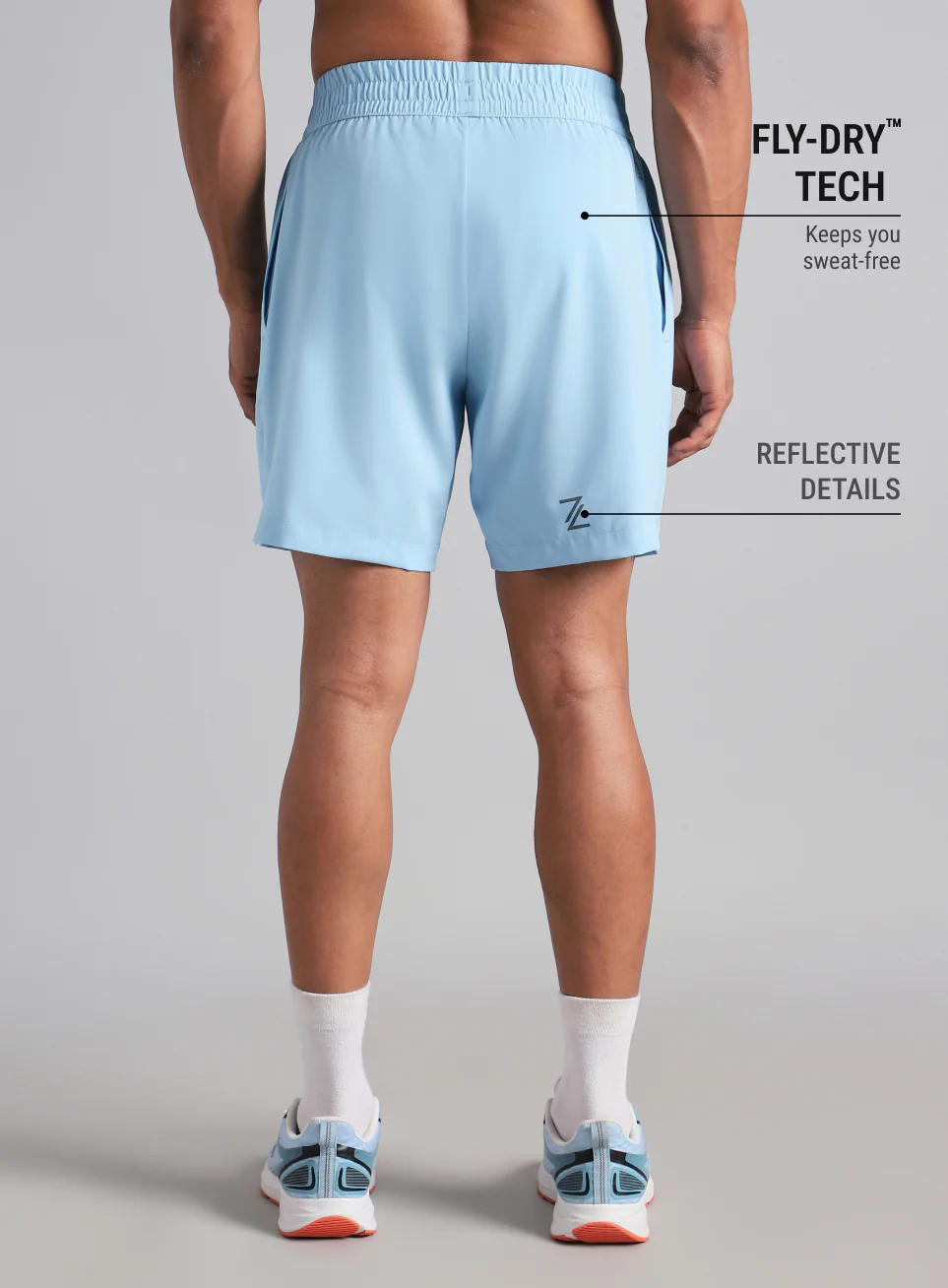 Men's Blue Swift Runner Shorts - Image 6