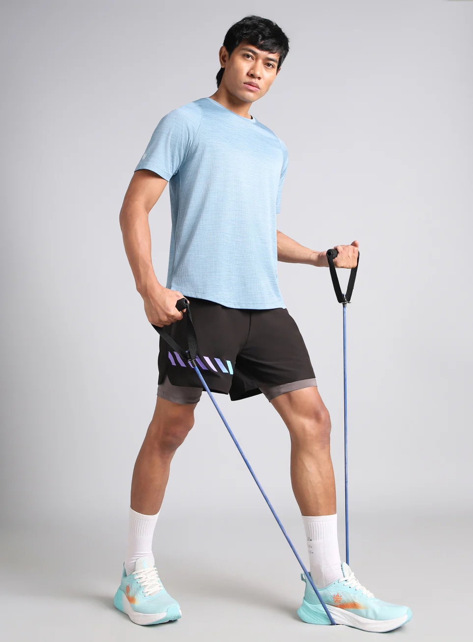 Men's Blue Training Elevate Sculpt T-shirt - Image 2