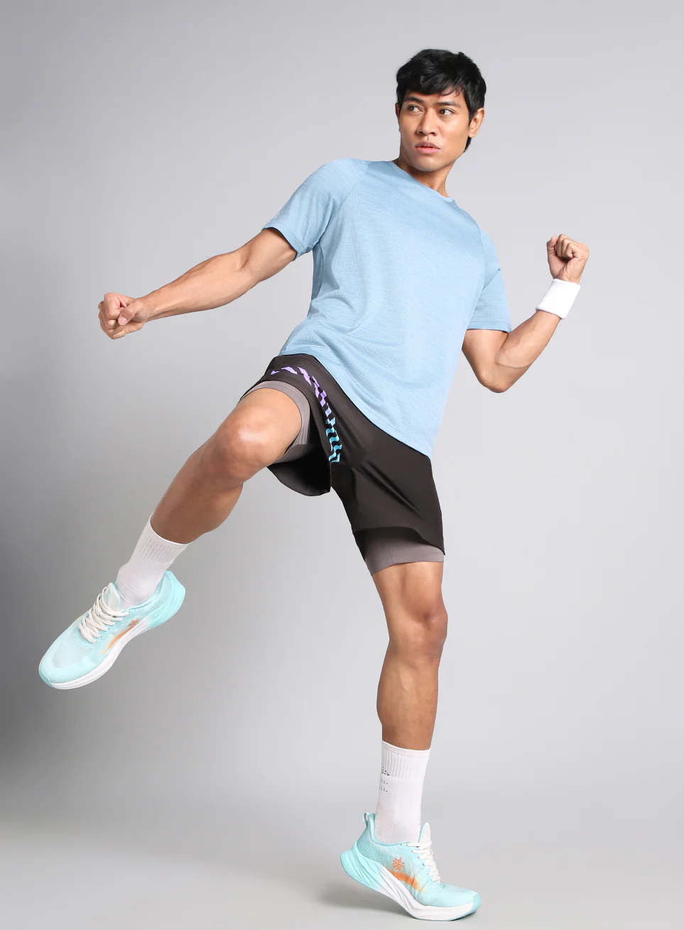 Men's Blue Training Elevate Sculpt T-shirt - Image 3