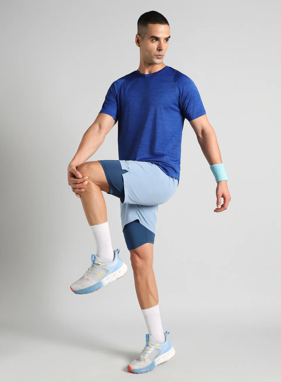 Men's Blue Training Elevate Sculpt T-shirt - Image 2