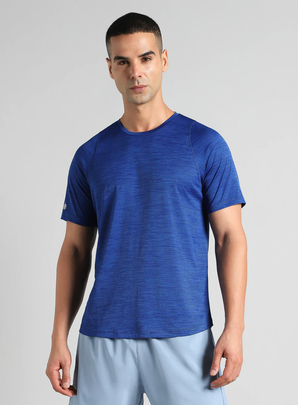 Men's Blue Training Elevate Sculpt T-shirt - Image 4