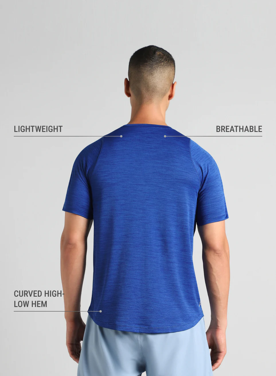 Men's Blue Training Elevate Sculpt T-shirt - Image 6