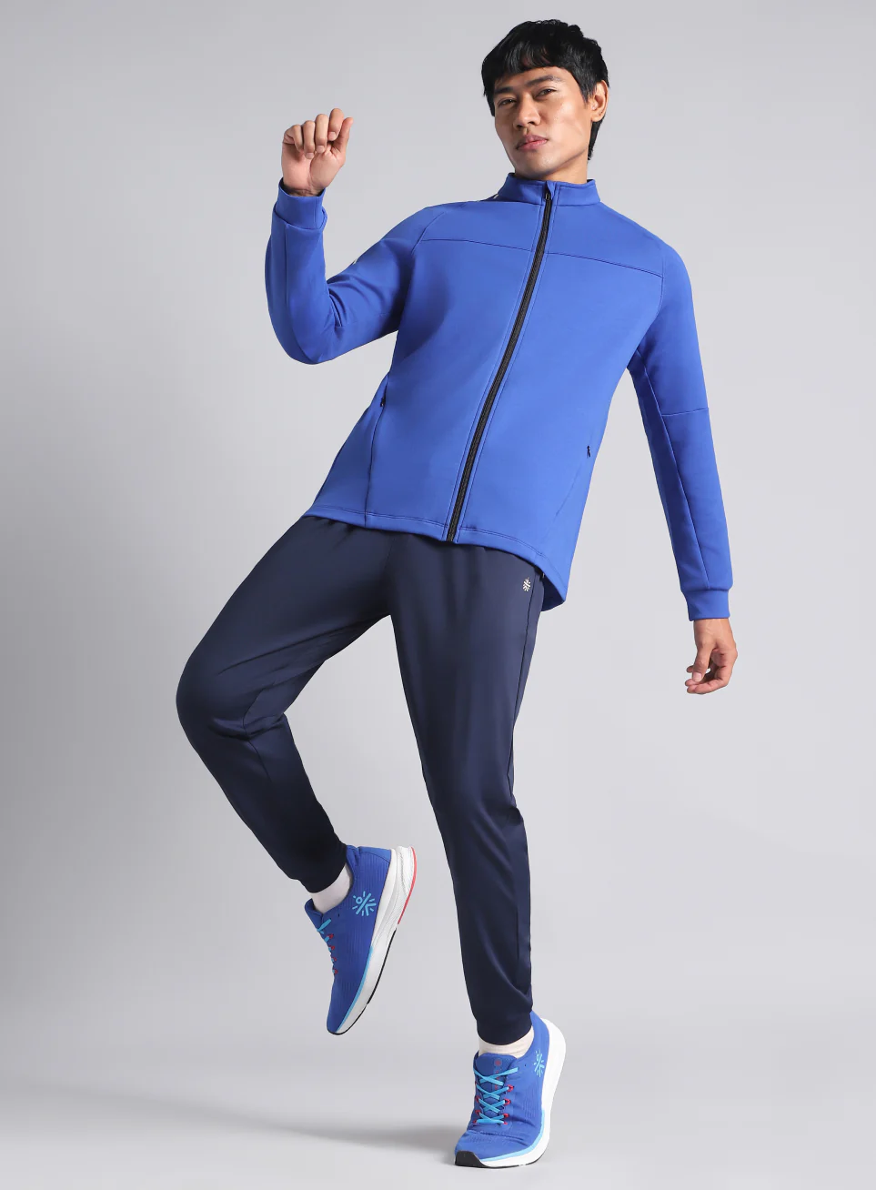 Men's Blue Training Essential Mid Layer Jacket - Image 2