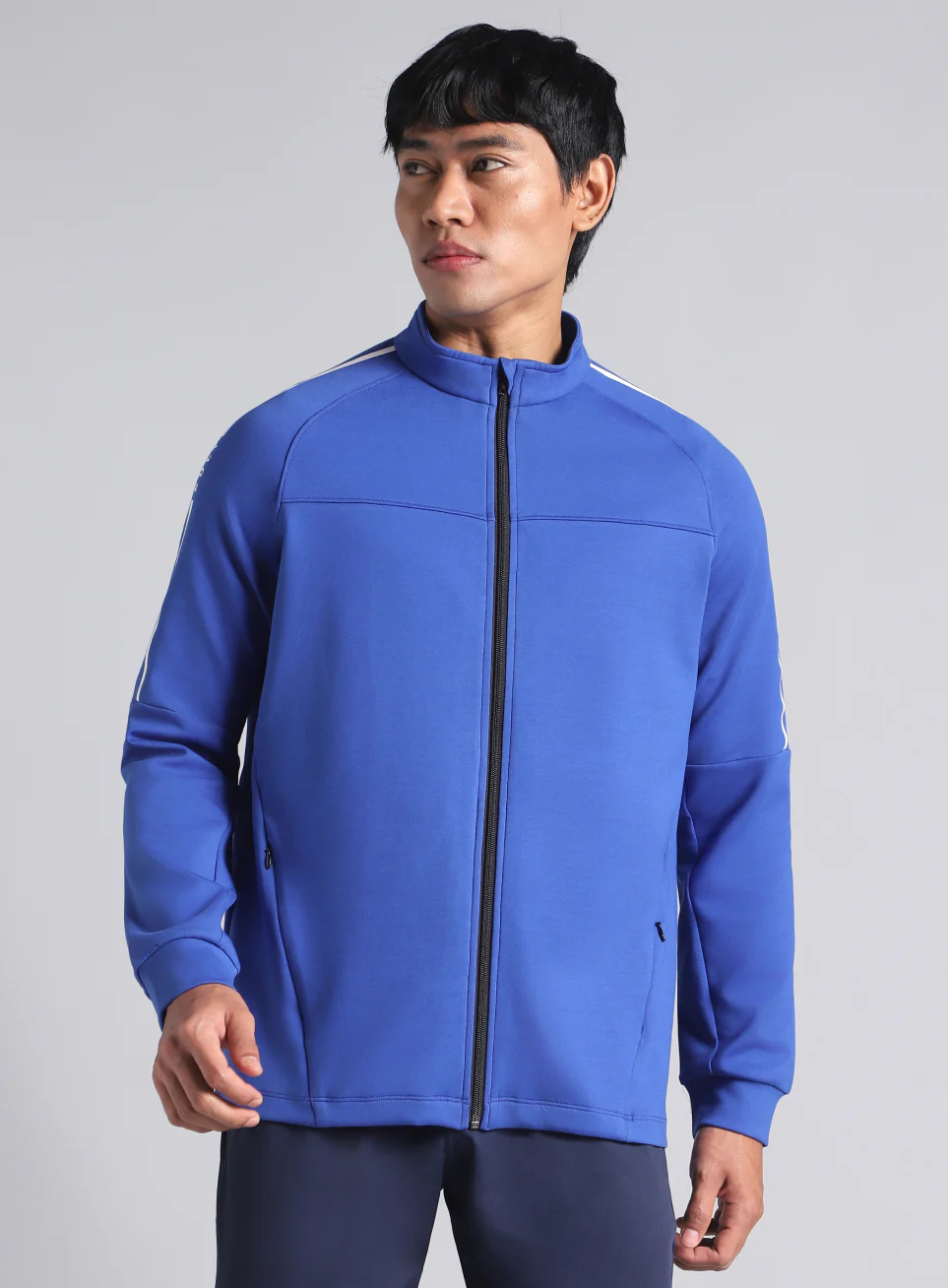 Men's Blue Training Essential Mid Layer Jacket - Image 4