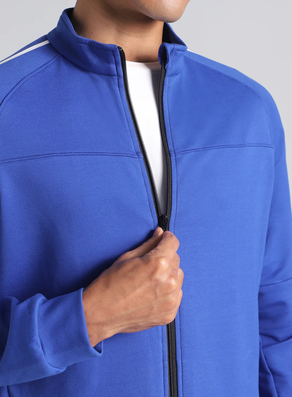 Men's Blue Training Essential Mid Layer Jacket - Image 8