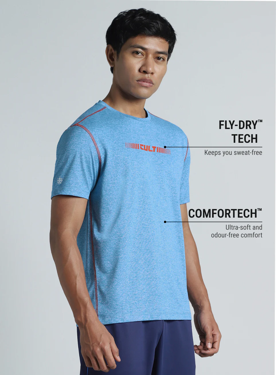 Men's Blue Training HIIT COMFORtech T-shirt - Image 5