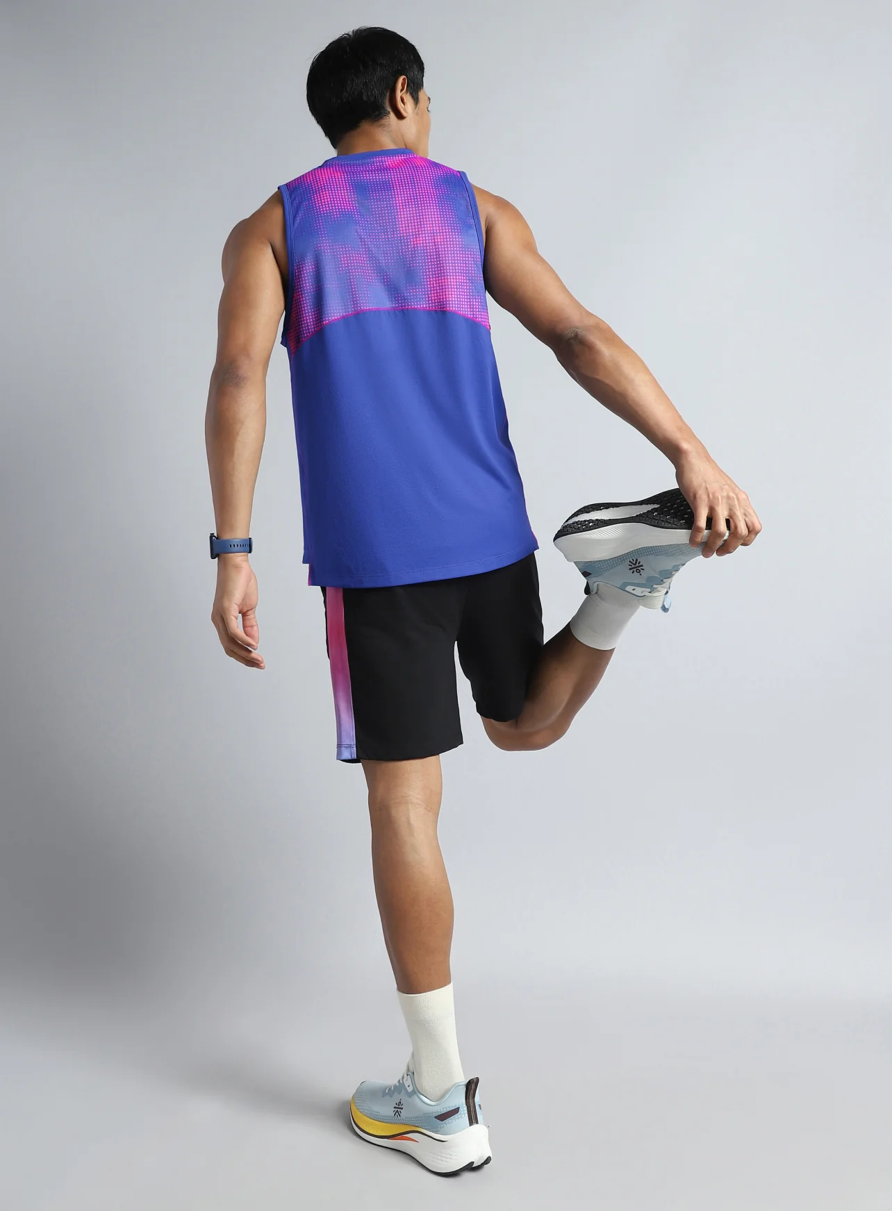 Men's Blue Training Muscle Tank - Image 3
