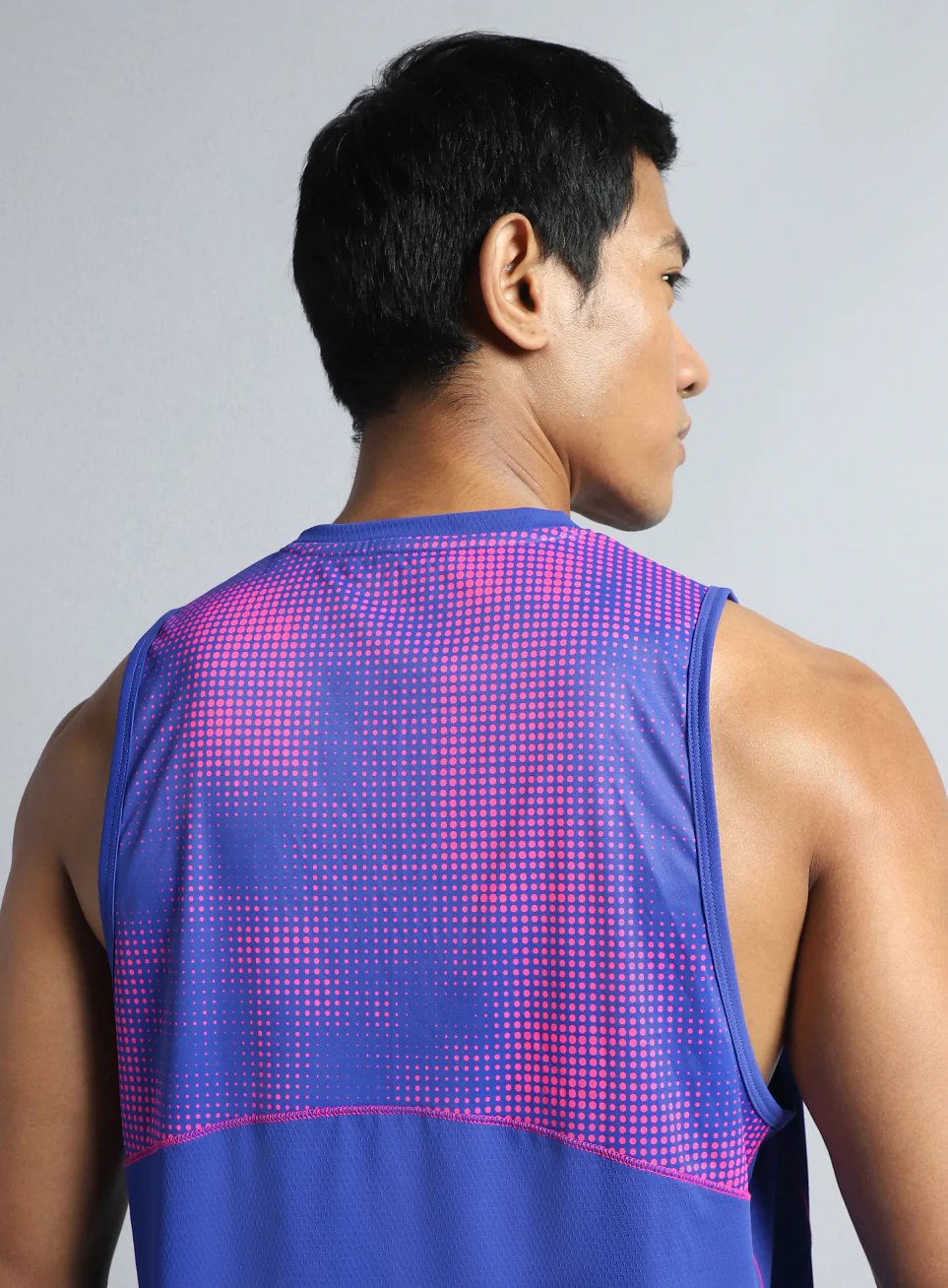 Men's Blue Training Muscle Tank - Image 7
