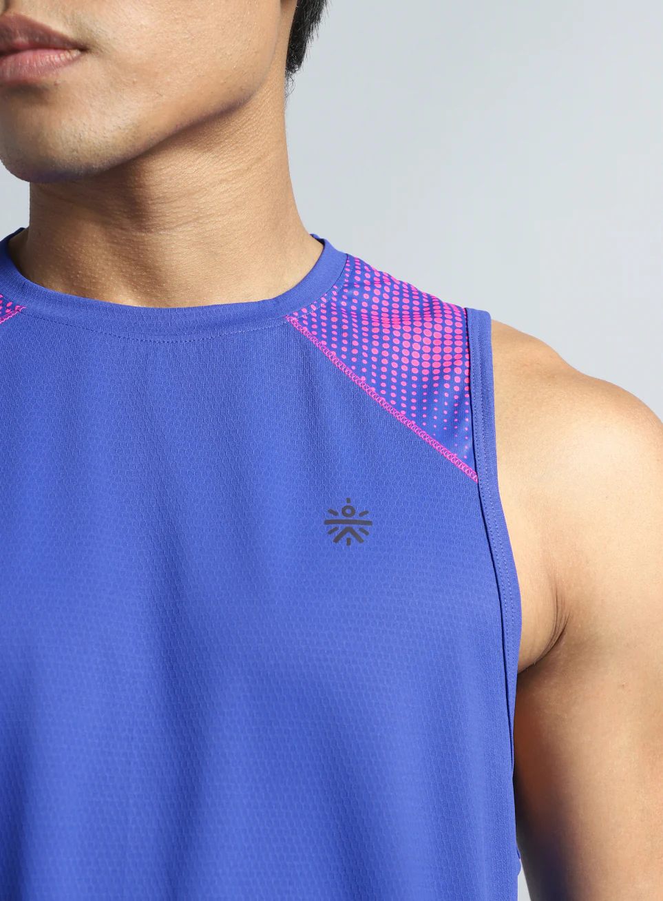 Men's Blue Training Muscle Tank - Image 8
