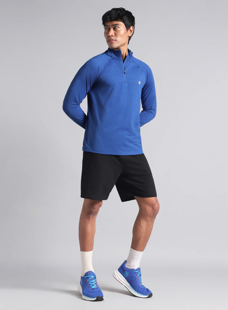 Men's Blue Training Sculpted All Weather Jacket - Image 3