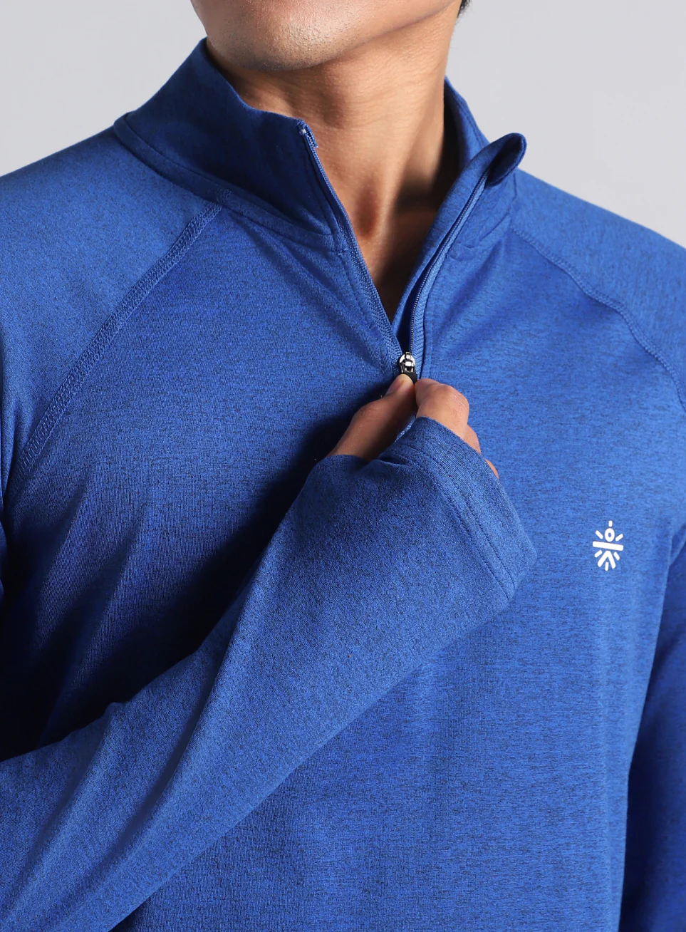Men's Blue Training Sculpted All Weather Jacket - Image 7