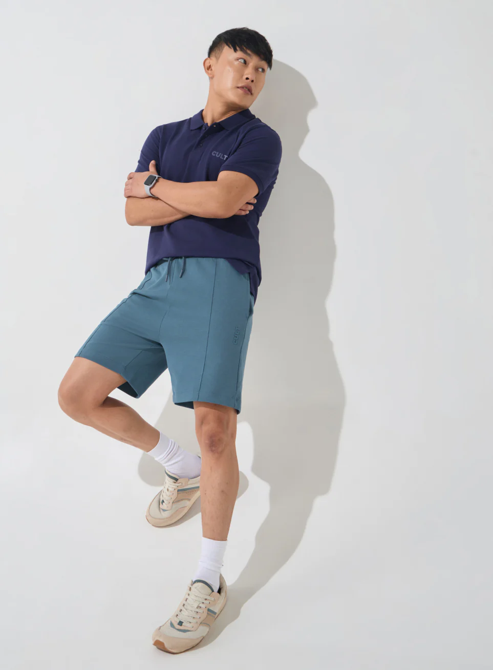 Men's Blue Ultra Luxe Tailored Shorts - Image 2