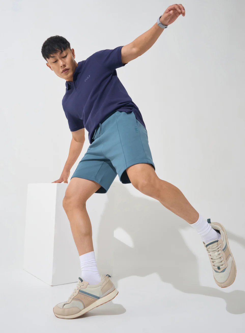 Men's Blue Ultra Luxe Tailored Shorts - Image 3