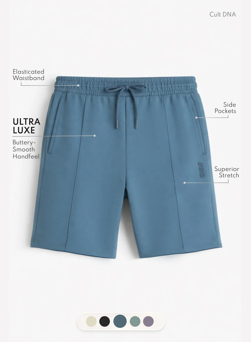 Men's Blue Ultra Luxe Tailored Shorts - Image 4