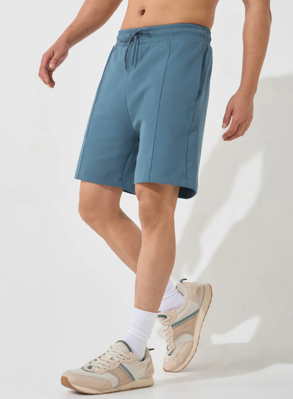 Men's Blue Ultra Luxe Tailored Shorts - Image 5