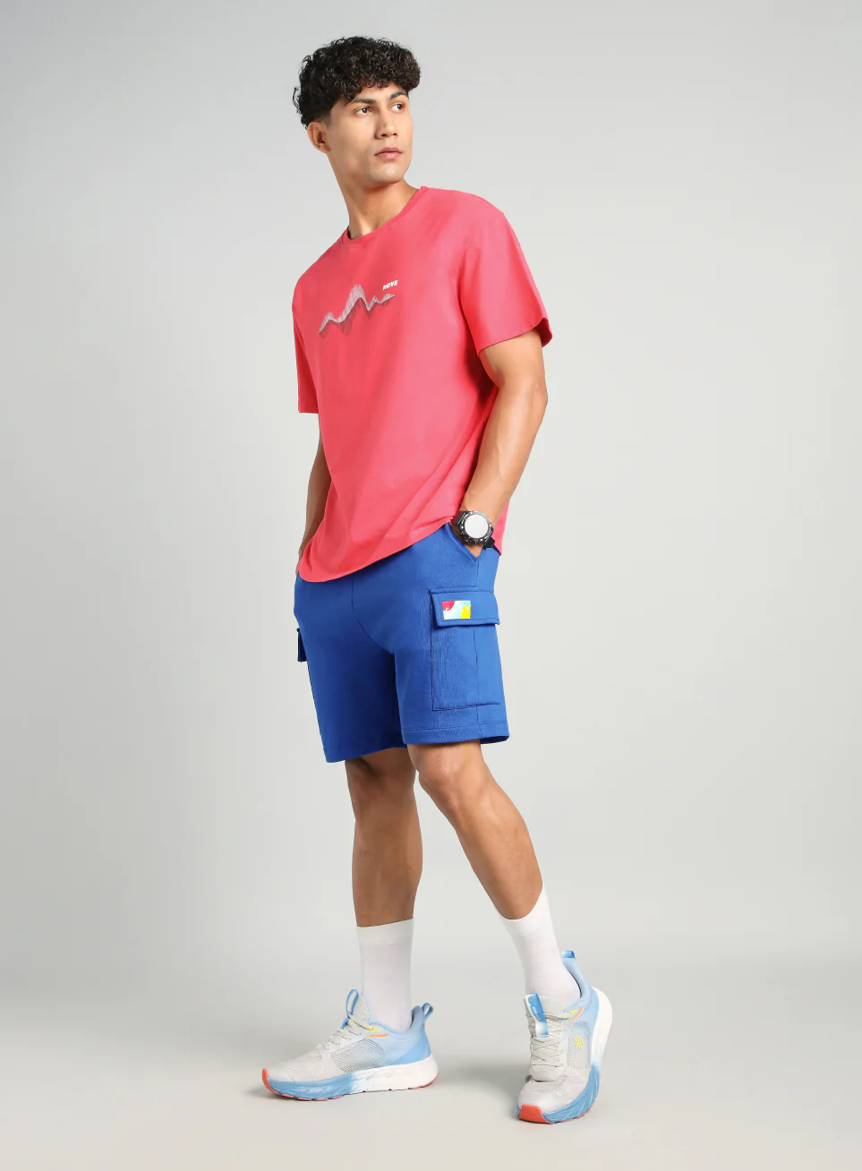 Men's Blue Utility Classic Shorts - Image 2