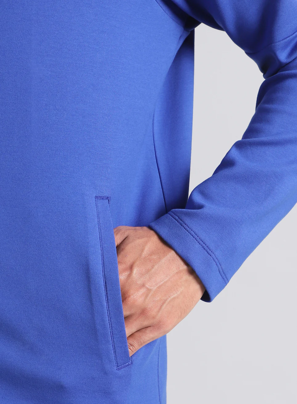 Men's Blue Workout Essential Mid Layer Jacket - Image 10