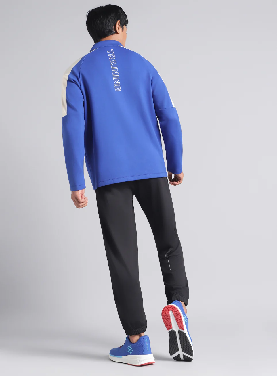 Men's Blue Workout Essential Mid Layer Jacket - Image 2
