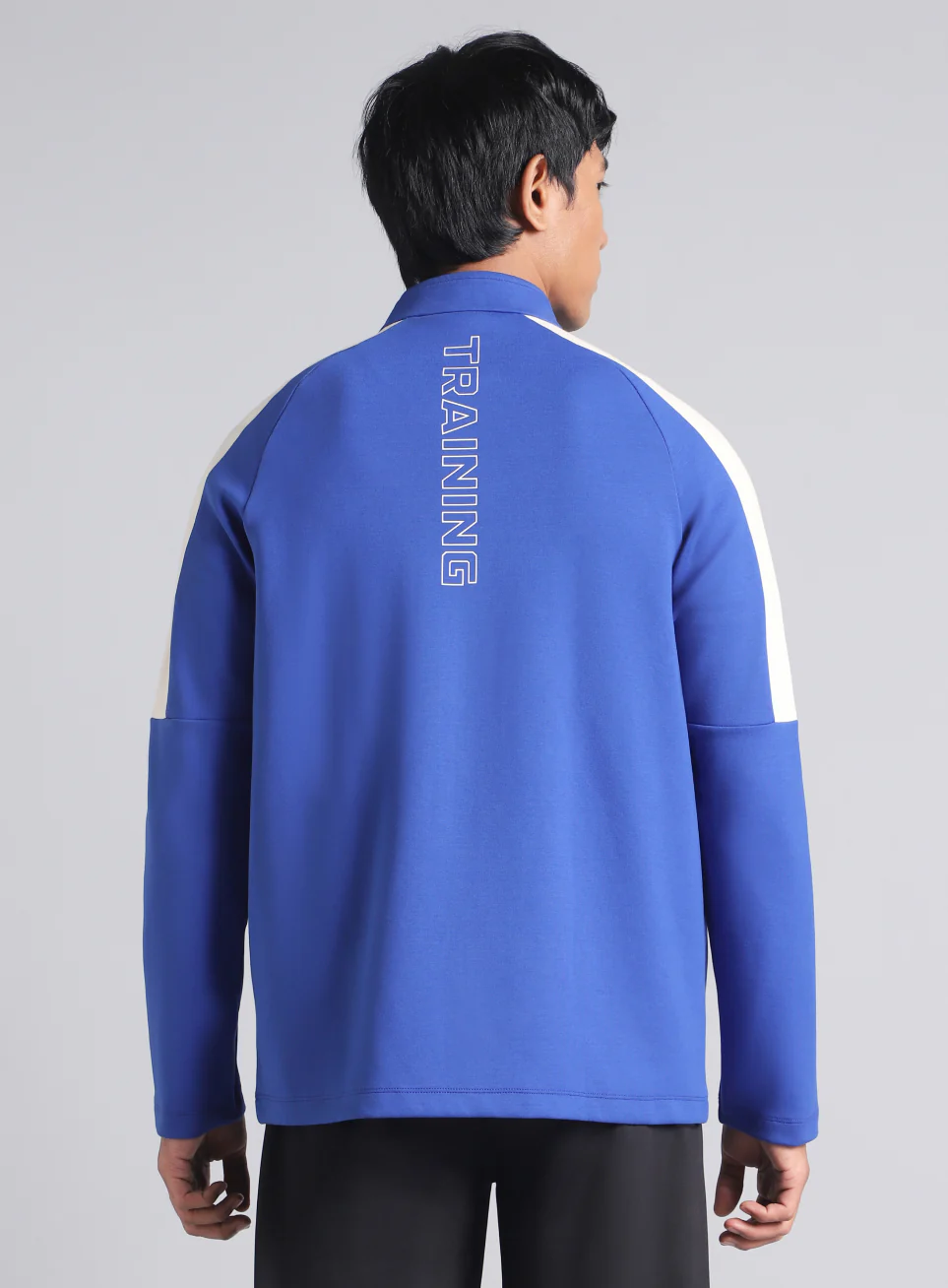 Men's Blue Workout Essential Mid Layer Jacket - Image 6