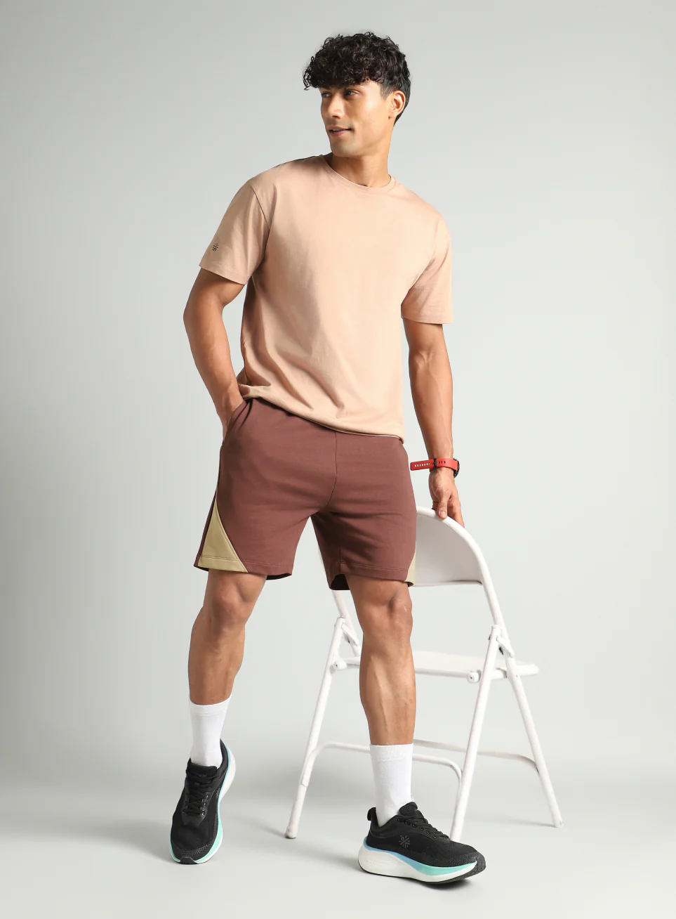 Men's Brown Classic Sports Club Shorts - Image 3