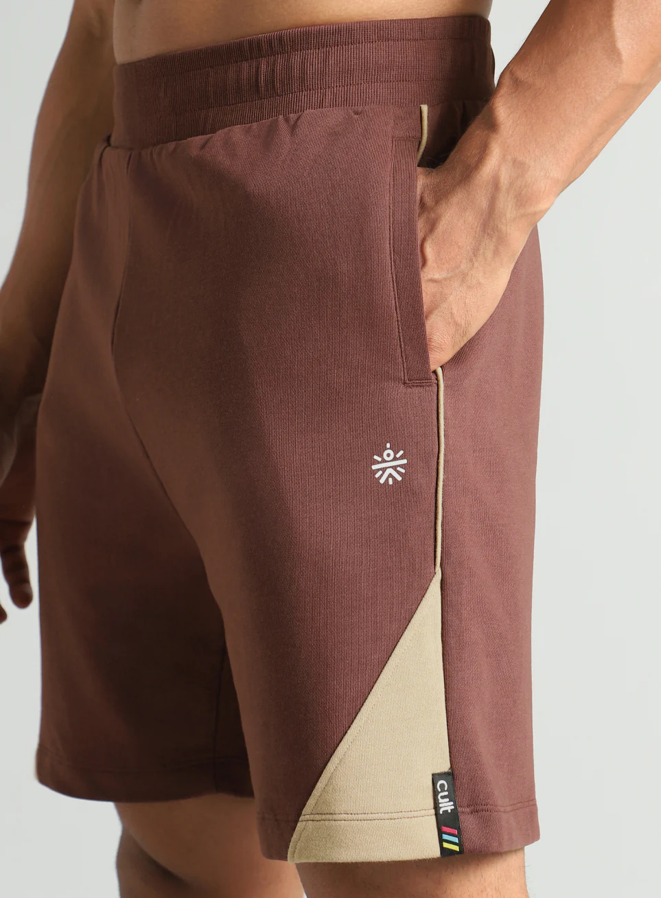 Men's Brown Classic Sports Club Shorts - Image 7