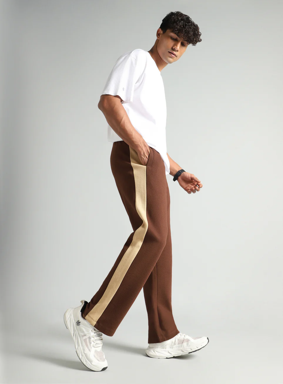 Men's Brown Colourplay Trackpants - Image 2
