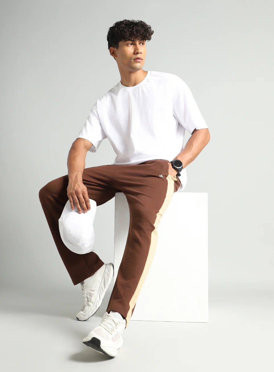 Men's Brown Colourplay Trackpants - Image 3