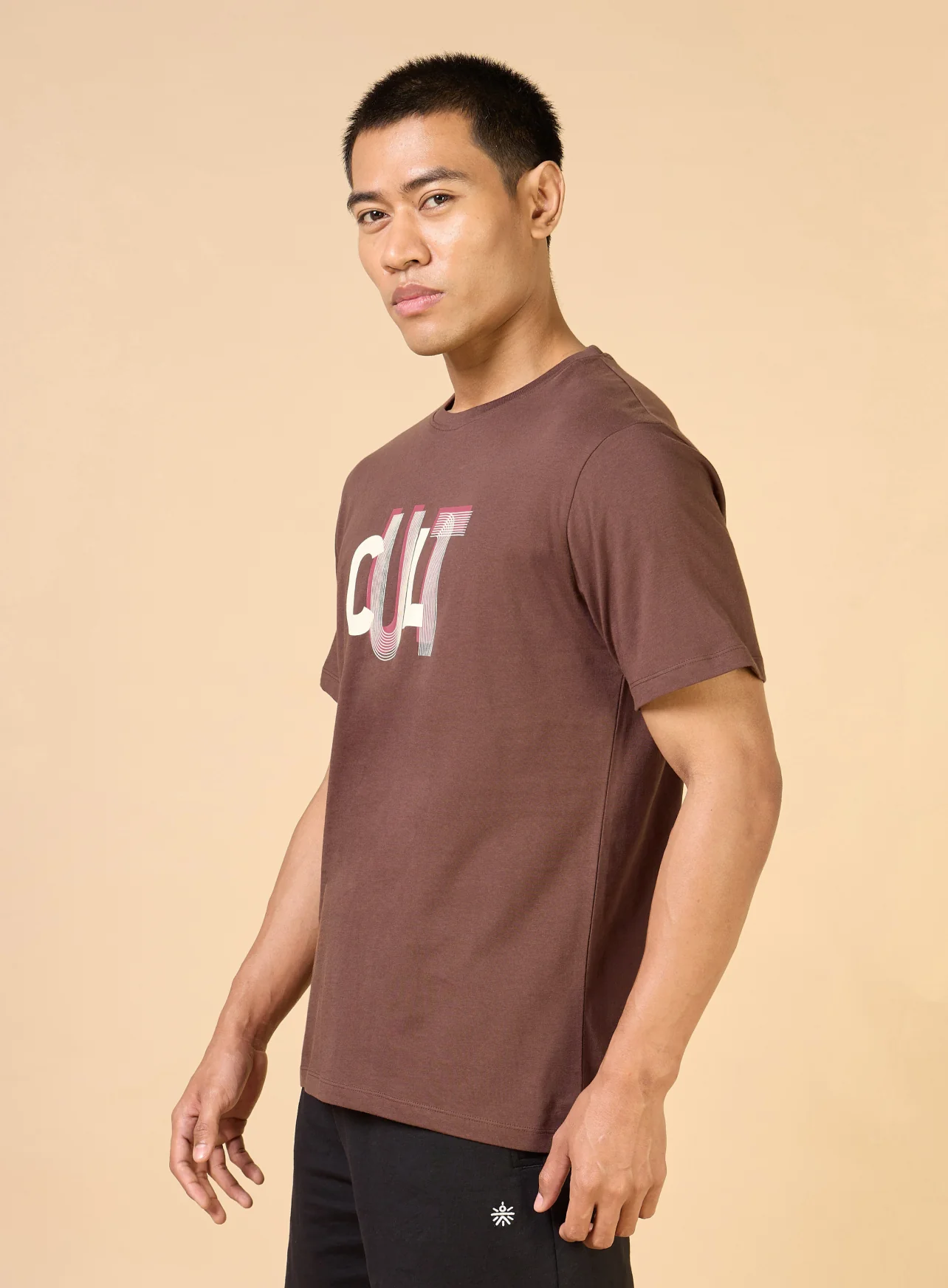 Men's Brown Cult Brand Carrier T-shirt - Image 5