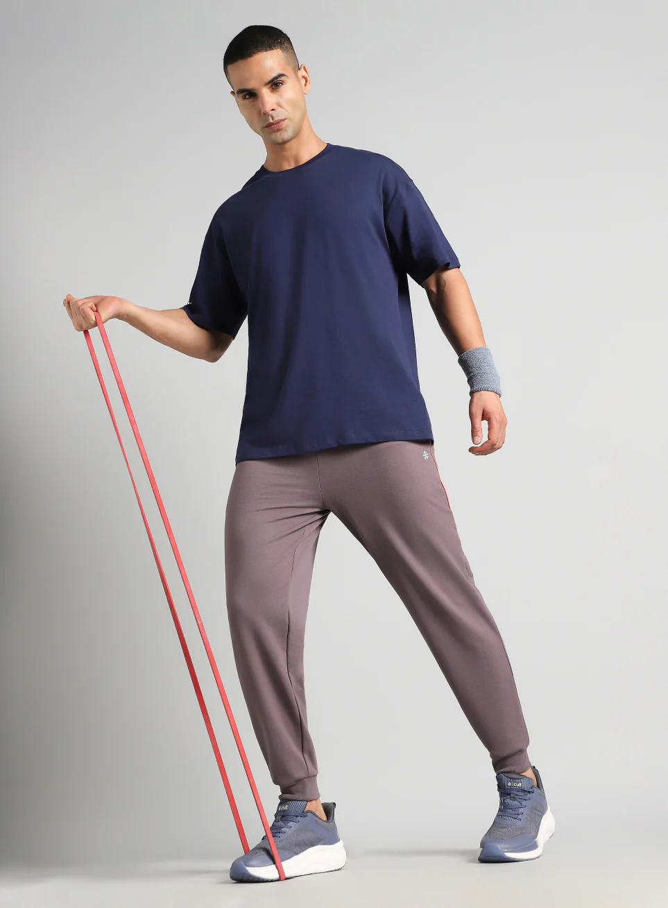 Men's Brown Edge Line Training Joggers - Image 3