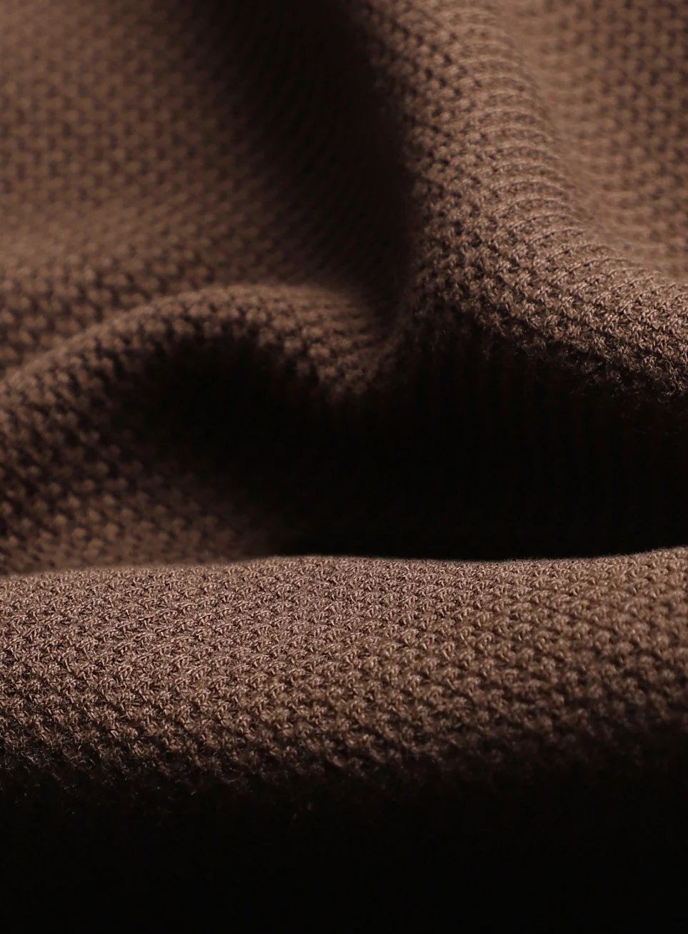 Men's Brown Essential Oversized Fit Waffle T-shirt - Image 8
