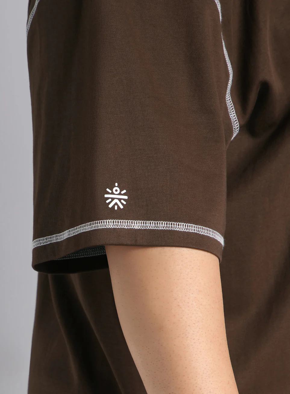 Men's Brown Play Day Plus Size Oversized fit T-shirt - Image 8
