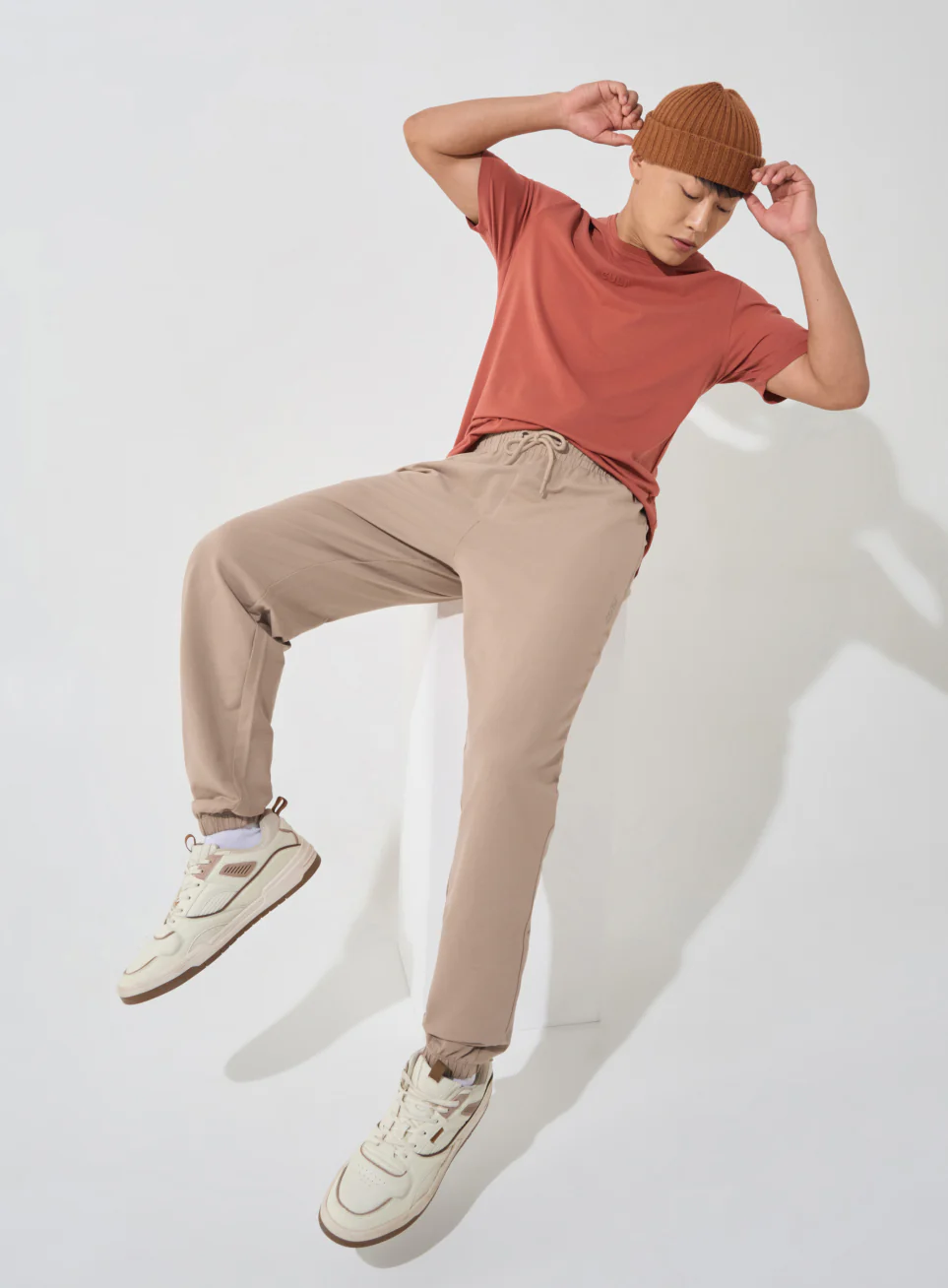 Men's Brown Soft Form Classic Joggers - Image 3