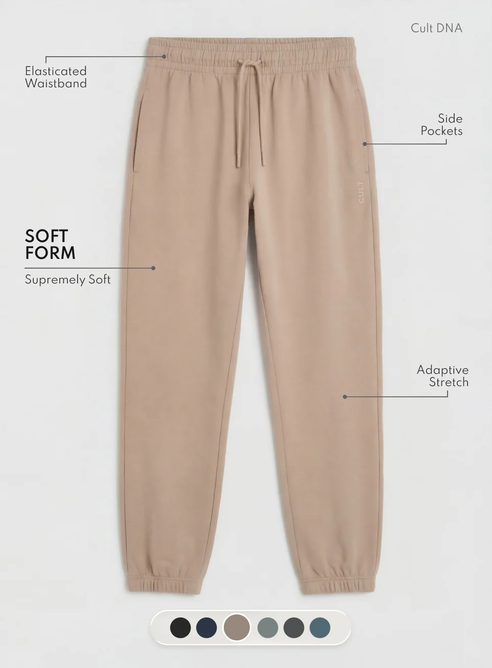 Men's Brown Soft Form Classic Joggers - Image 4