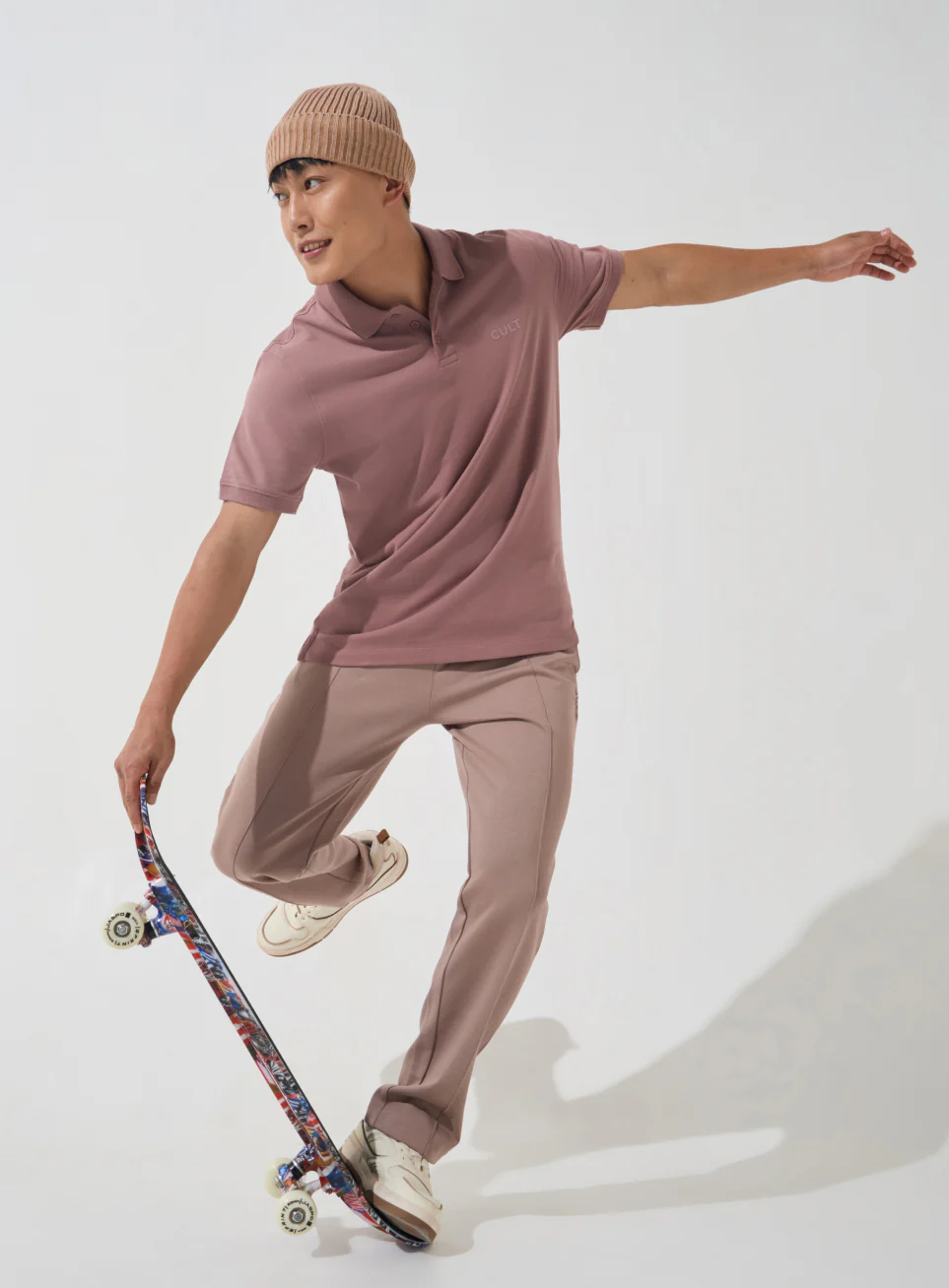 Men's Brown Soft Form Classic Polo T-shirt - Image 3