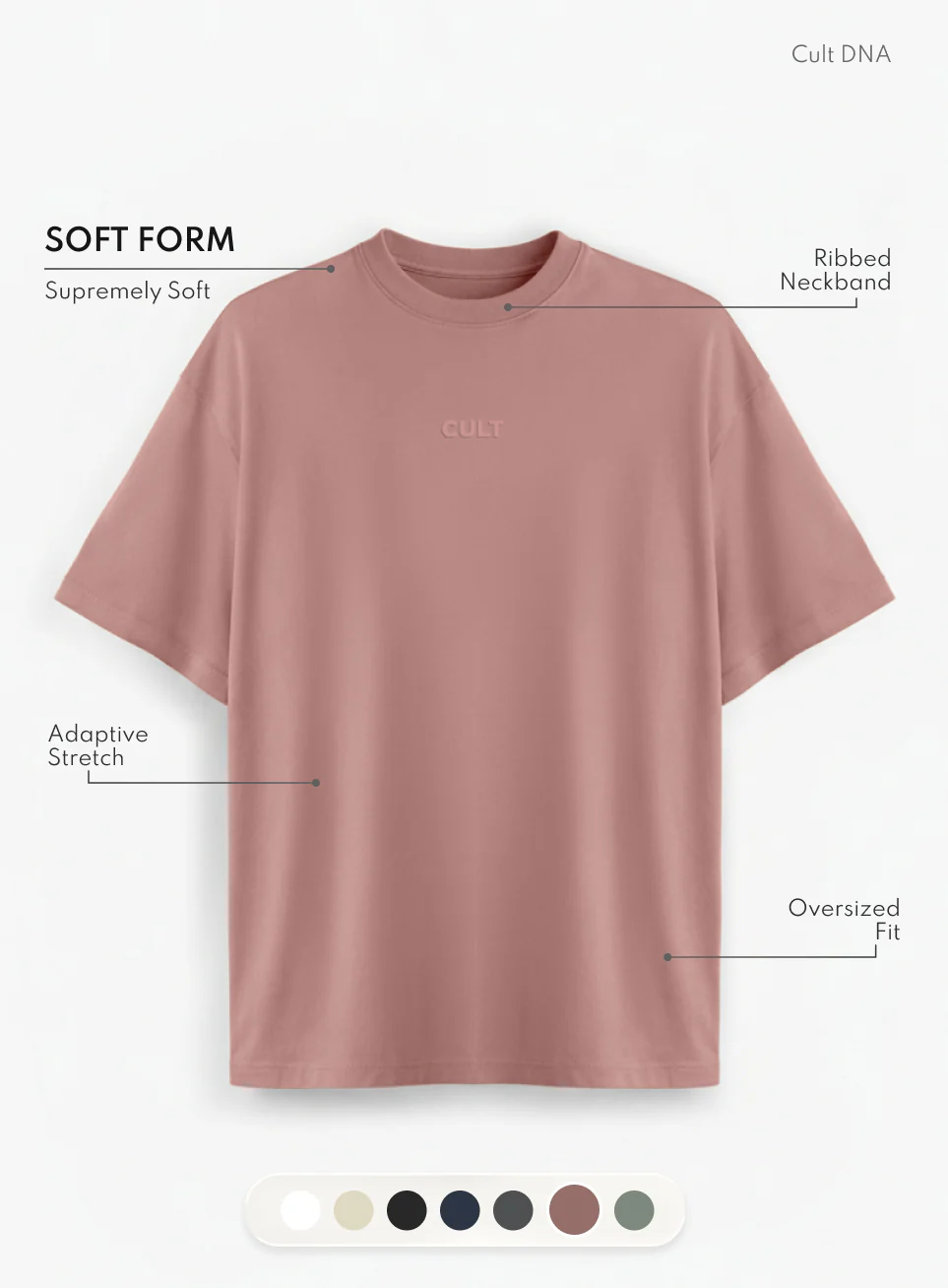 Men's Brown Soft Form Oversized T-shirt - Image 4