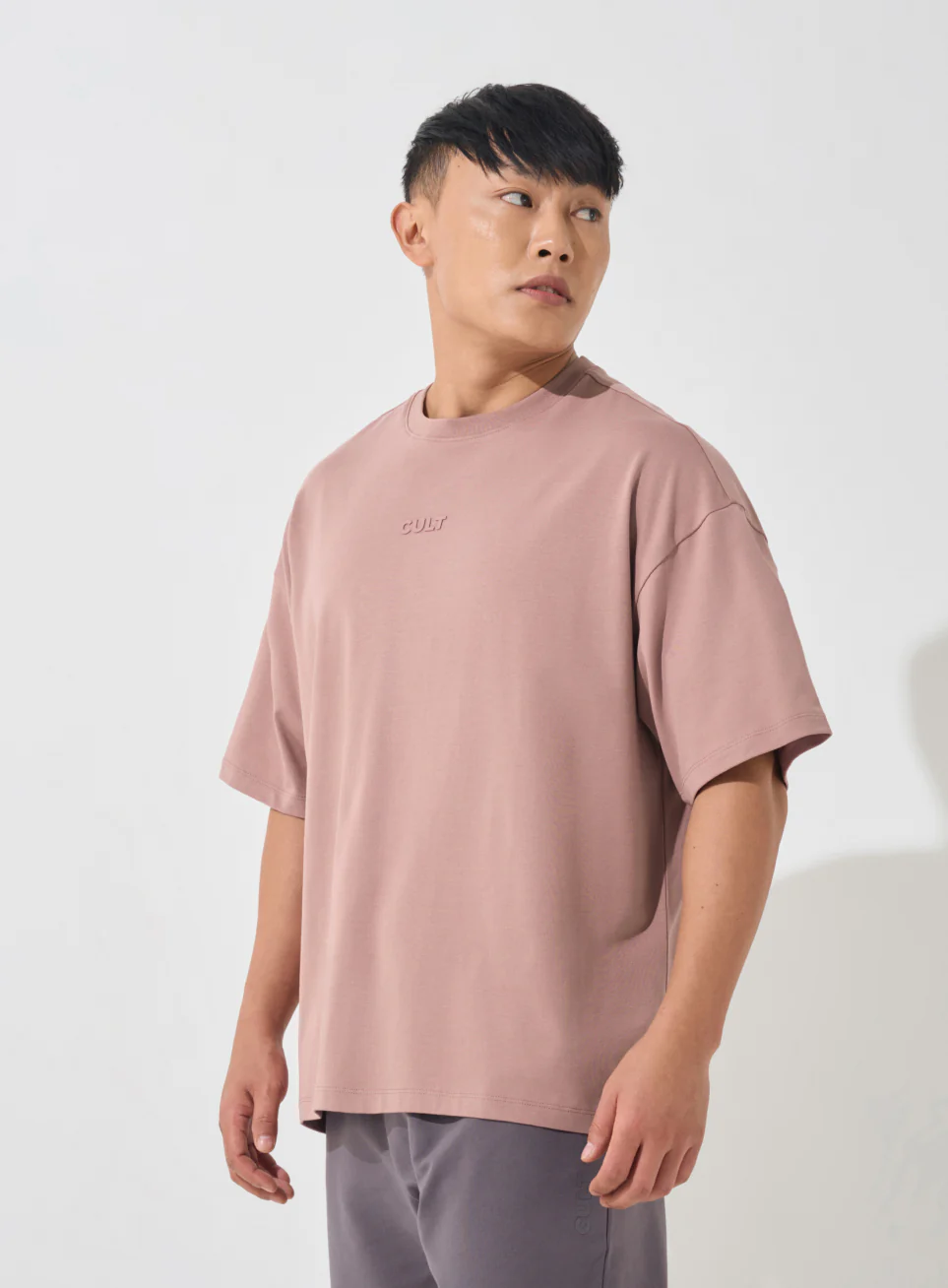 Men's Brown Soft Form Oversized T-shirt - Image 5