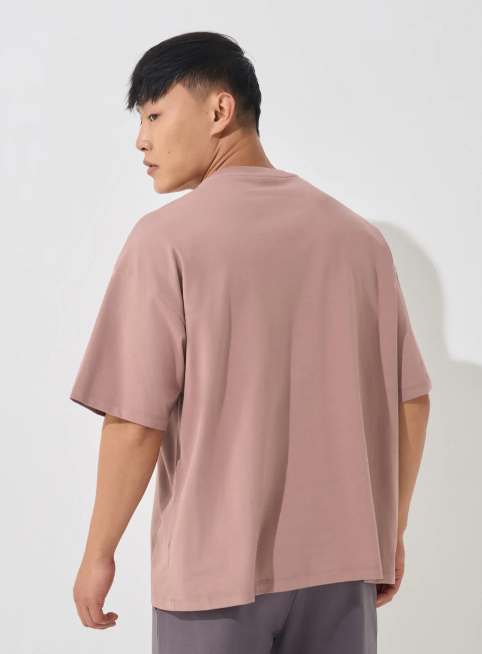 Men's Brown Soft Form Oversized T-shirt - Image 6