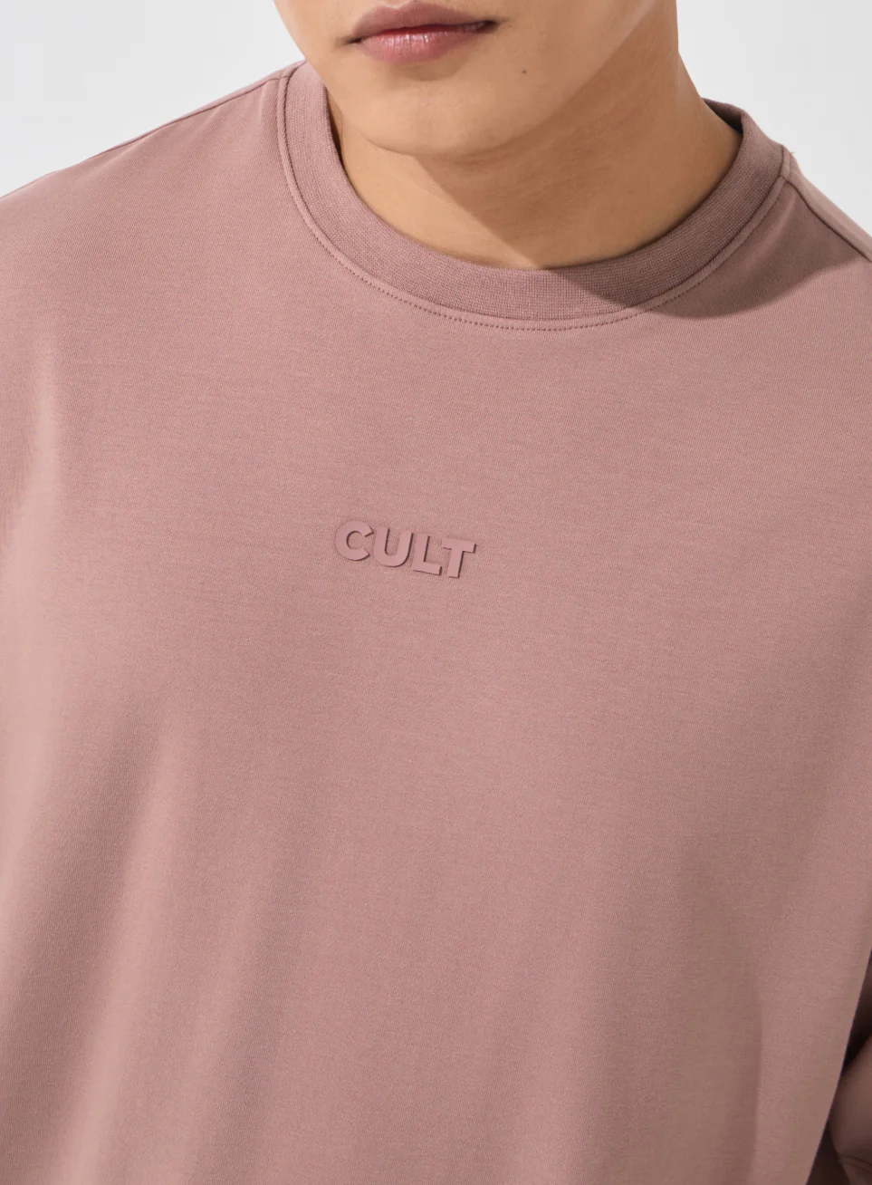 Men's Brown Soft Form Oversized T-shirt - Image 7