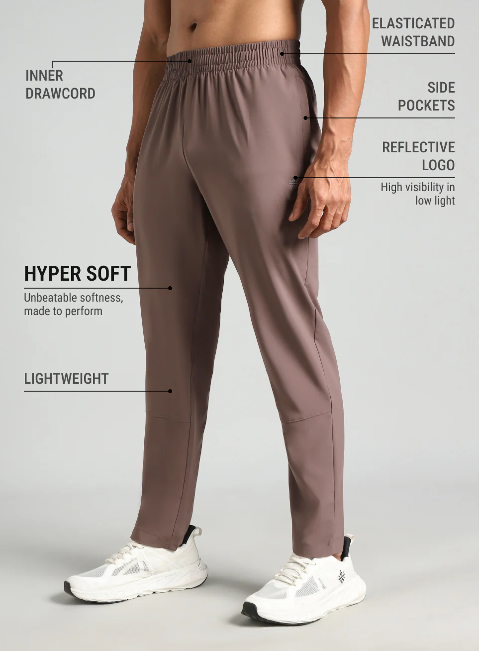Men's Brown Swift Run Trackpants - Image 5