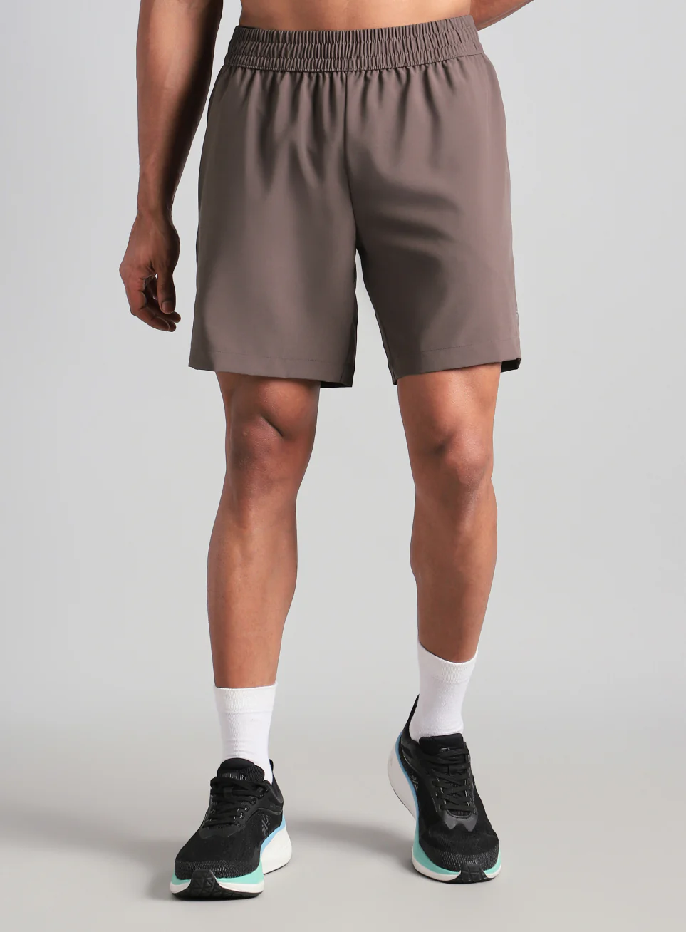 Men's Brown Swift Runner Shorts - Image 4