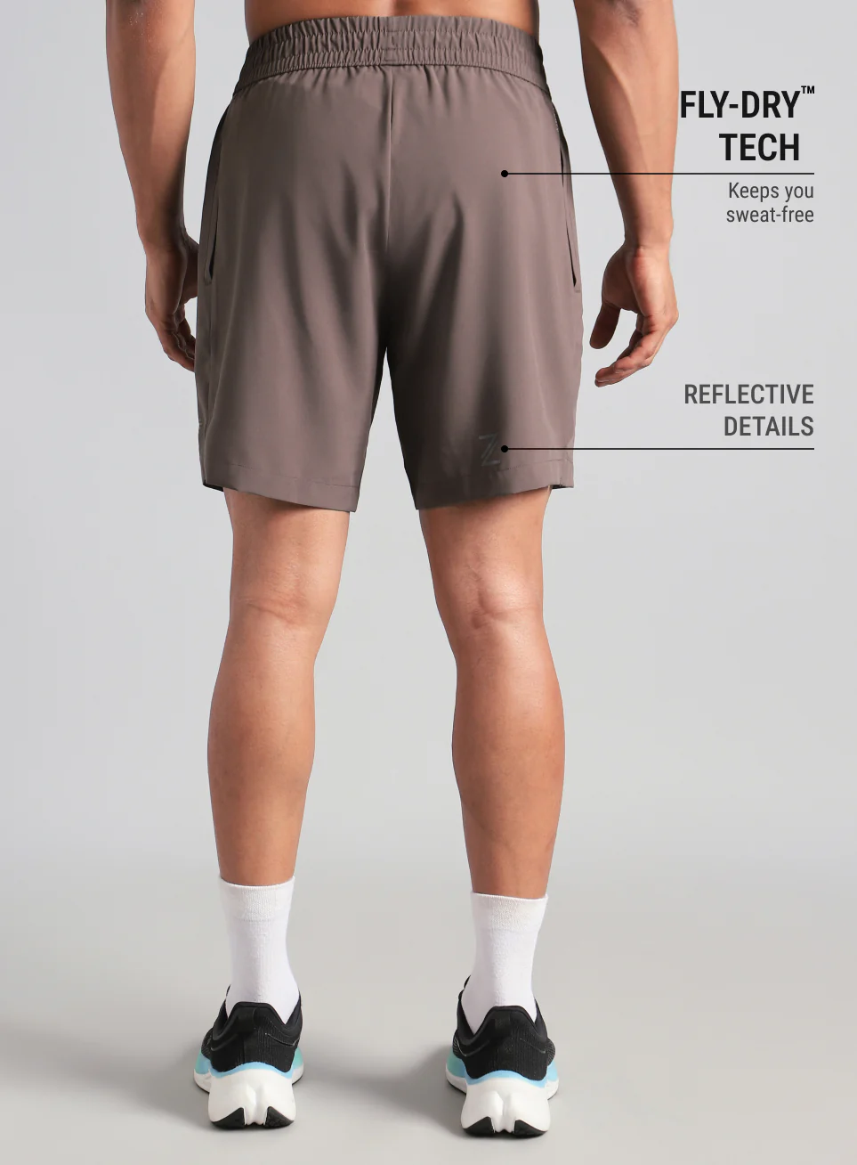 Men's Brown Swift Runner Shorts - Image 6