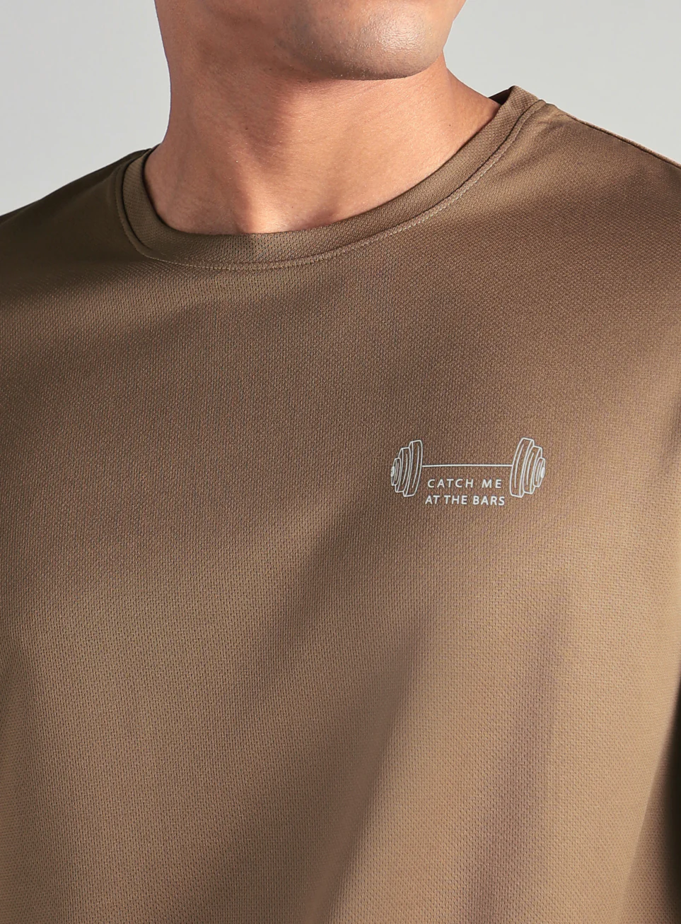 Men's Brown Training Graphic T-Shirt - Image 7
