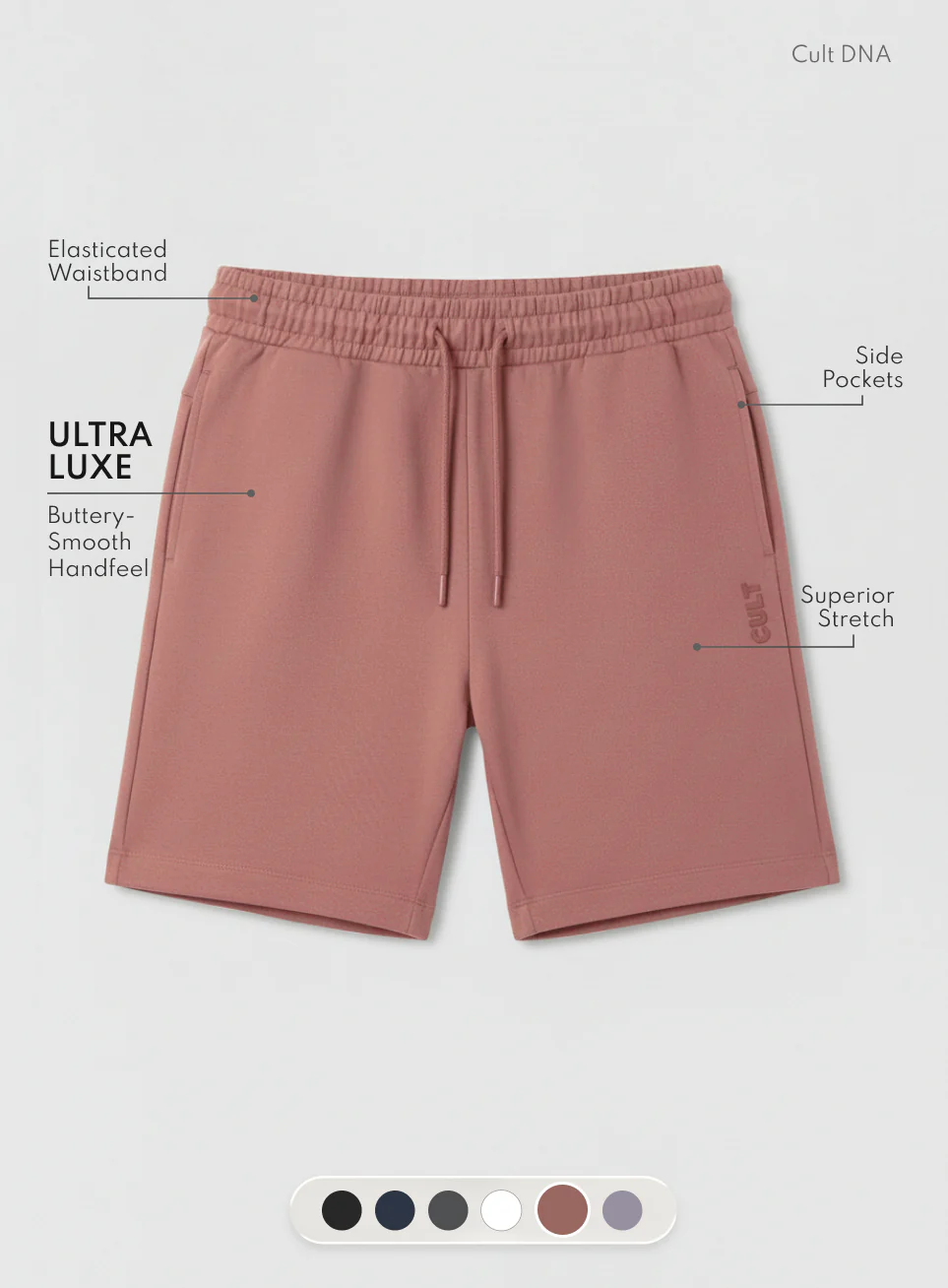 Men's Brown Ultra Luxe Classic Shorts - Image 4
