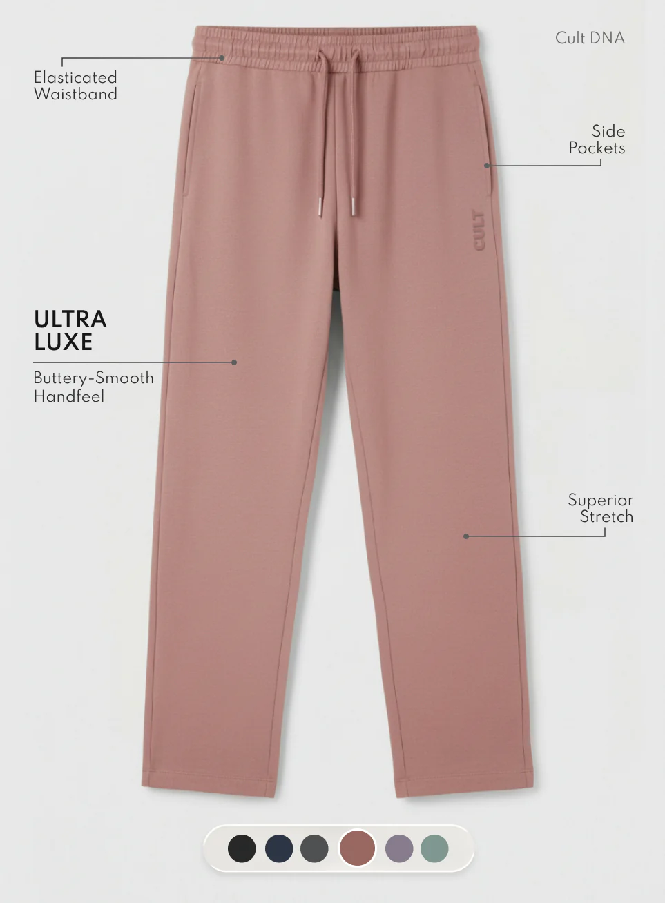 Men's Brown Ultra Luxe Classic Trackpants - Image 4
