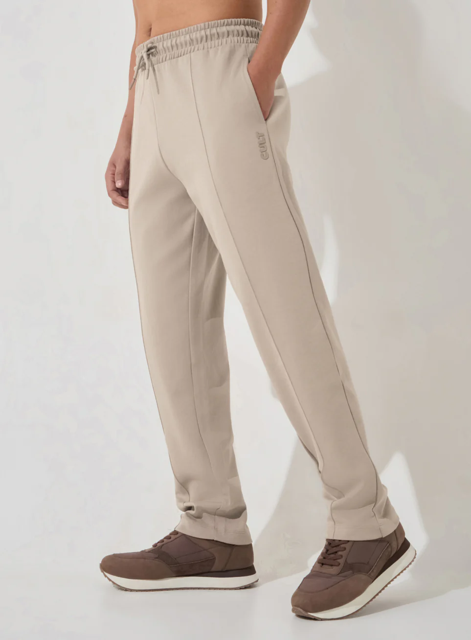 Men's Brown Ultra Luxe Tailored Trackpants - Image 5