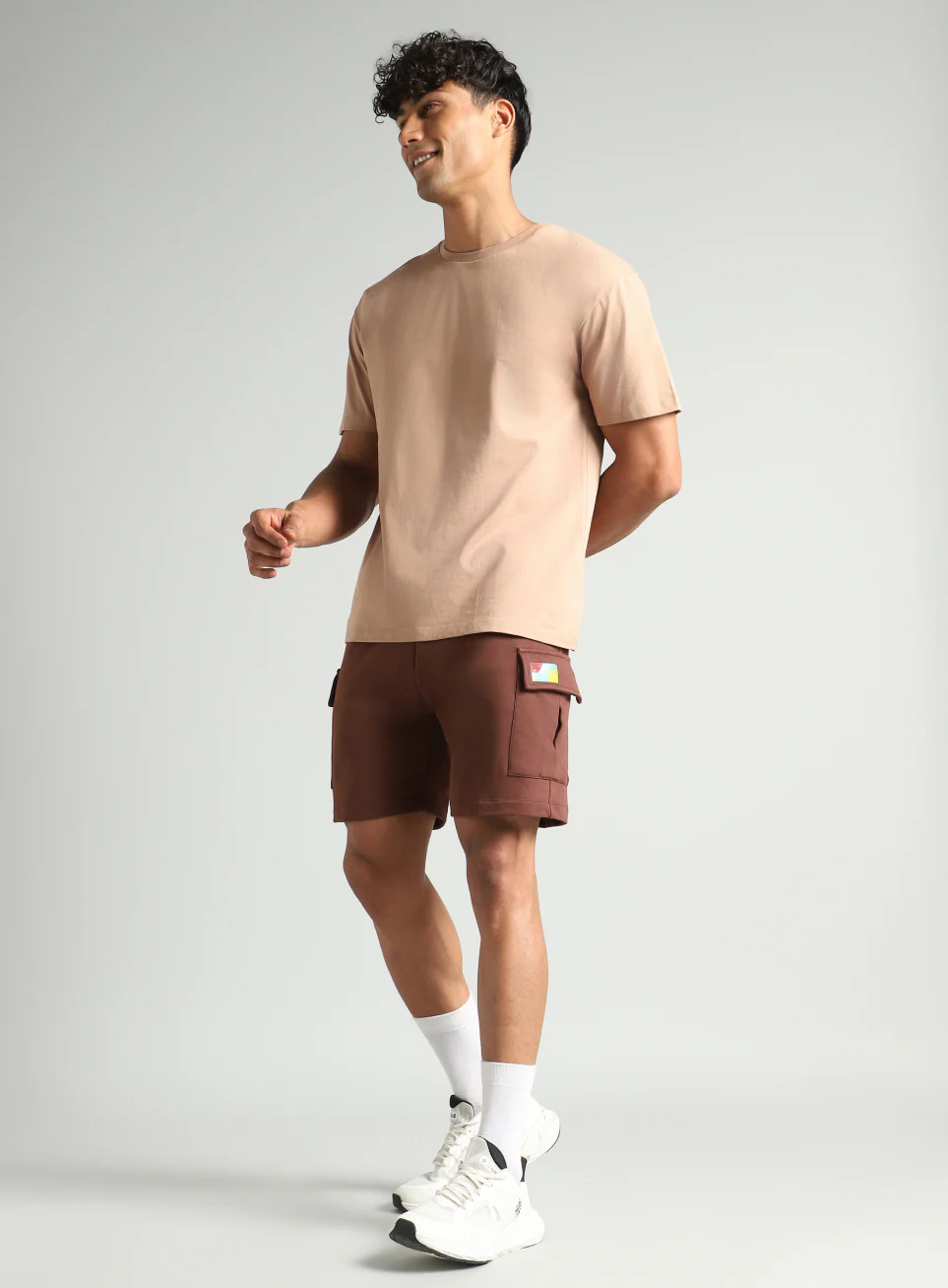 Men's Brown Utility Classic Shorts - Image 2