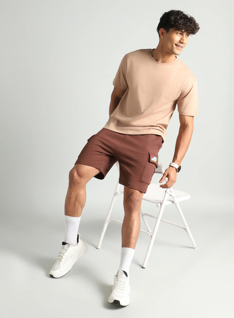Men's Brown Utility Classic Shorts - Image 3
