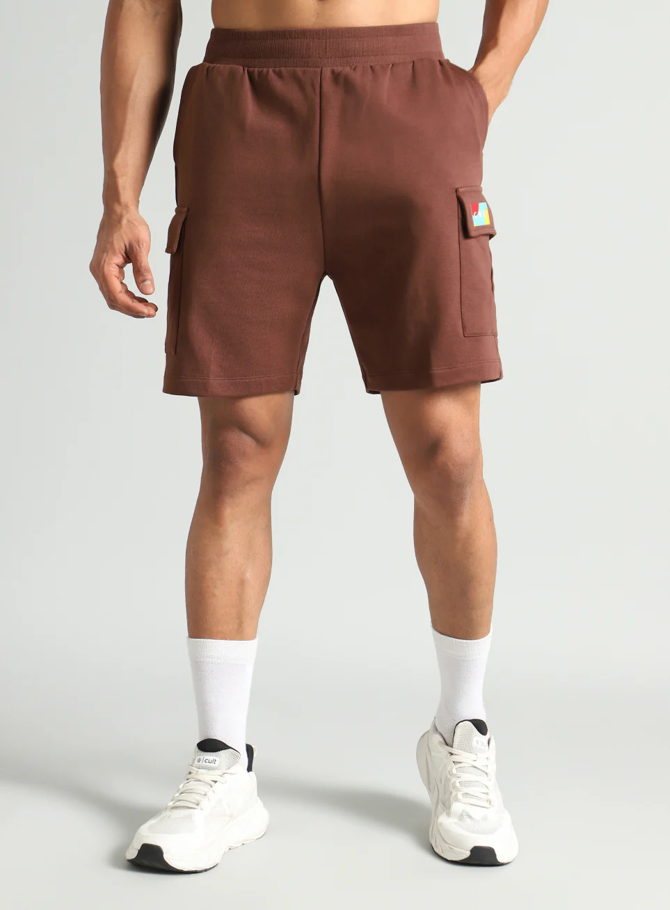 Men's Brown Utility Classic Shorts - Image 4