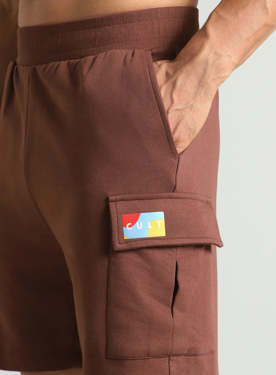 Men's Brown Utility Classic Shorts - Image 7